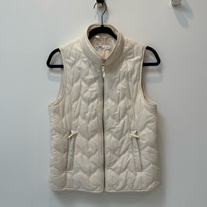 Vineyard Vines | Nylon Quilted Cream White Puff Vest Medium